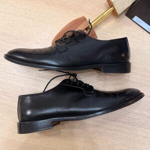 Barneys New York Black Calf Leather Made In Italy Dress Shoes mens 9